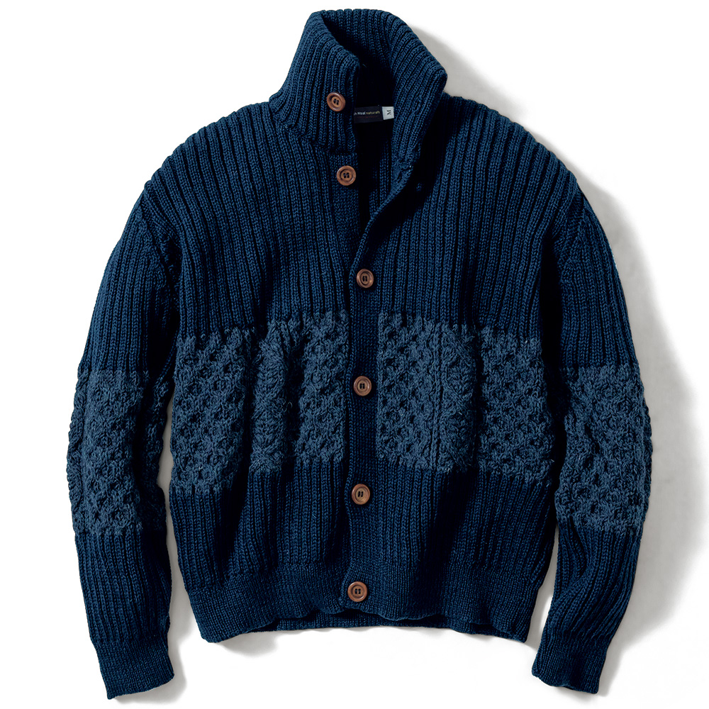 ブリティッシュウール･バイカラーカーディガン