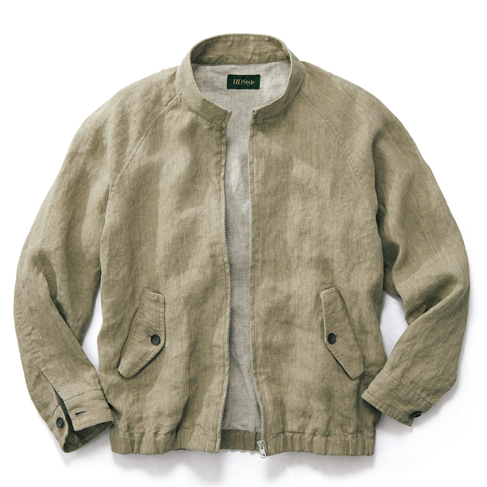 バイオウォッシュリネン･スタンドカラージャケット