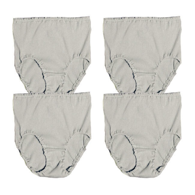 オーガニックコットンのリブショーツ／同色4枚セット