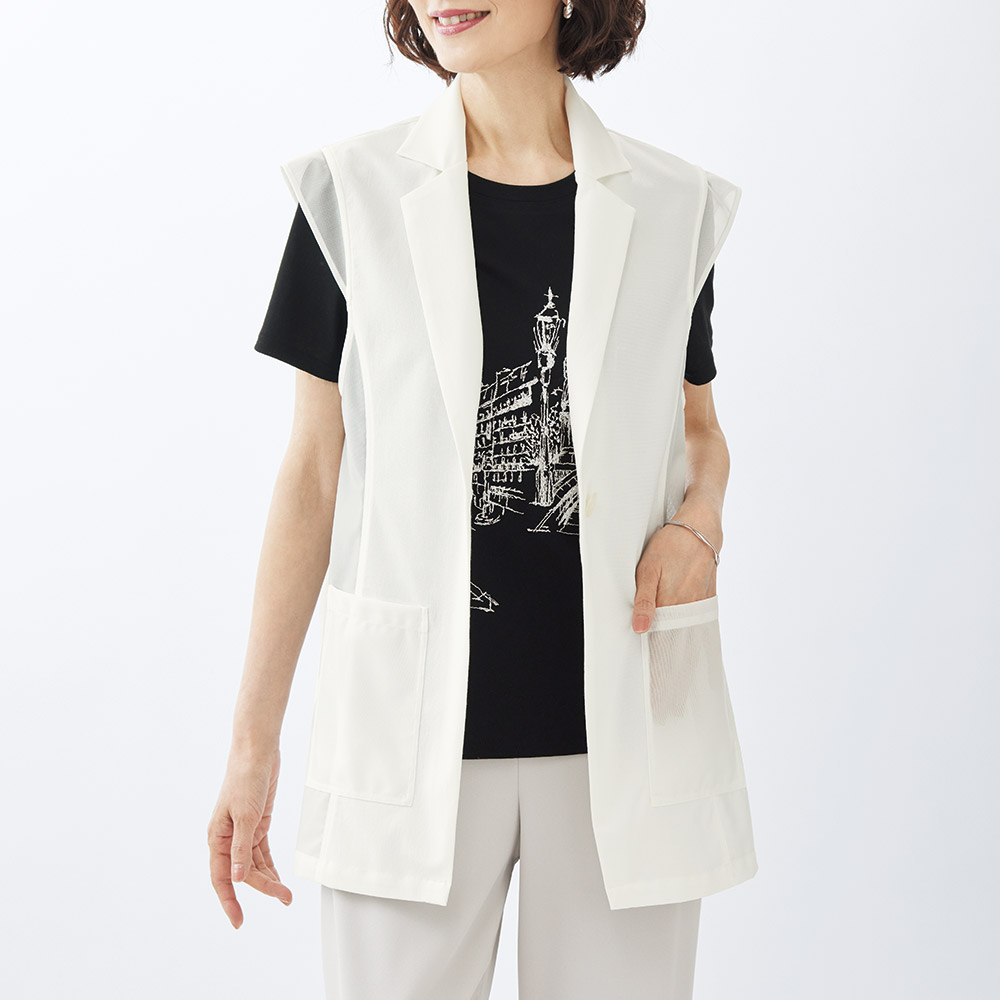 襟付きシアーベスト