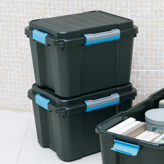 イタリア製密閉ストレージボックス／45L&times;2個セット