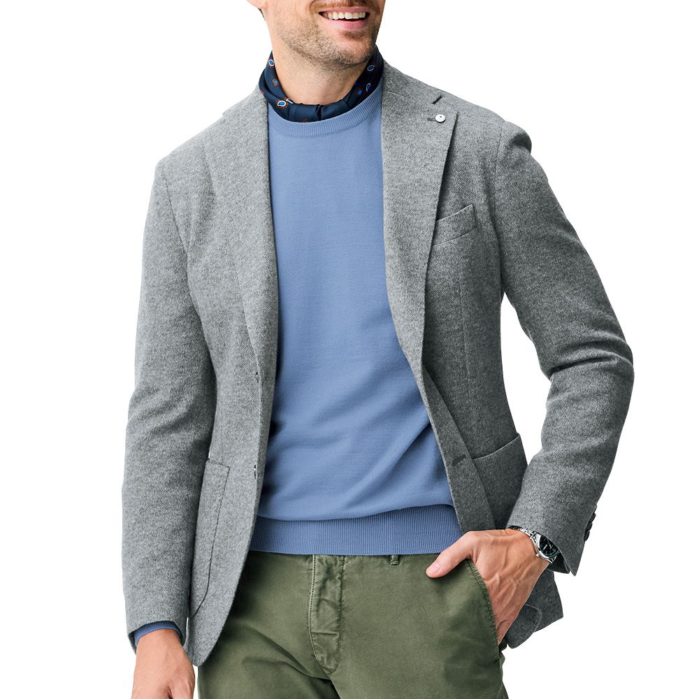 12ゲージ･メリノウールクルーネックセーター