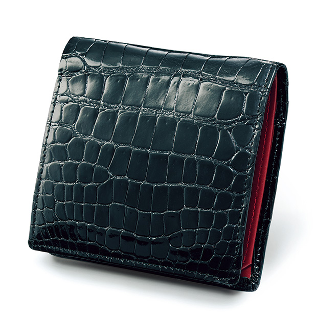 クロコのコンパクト財布