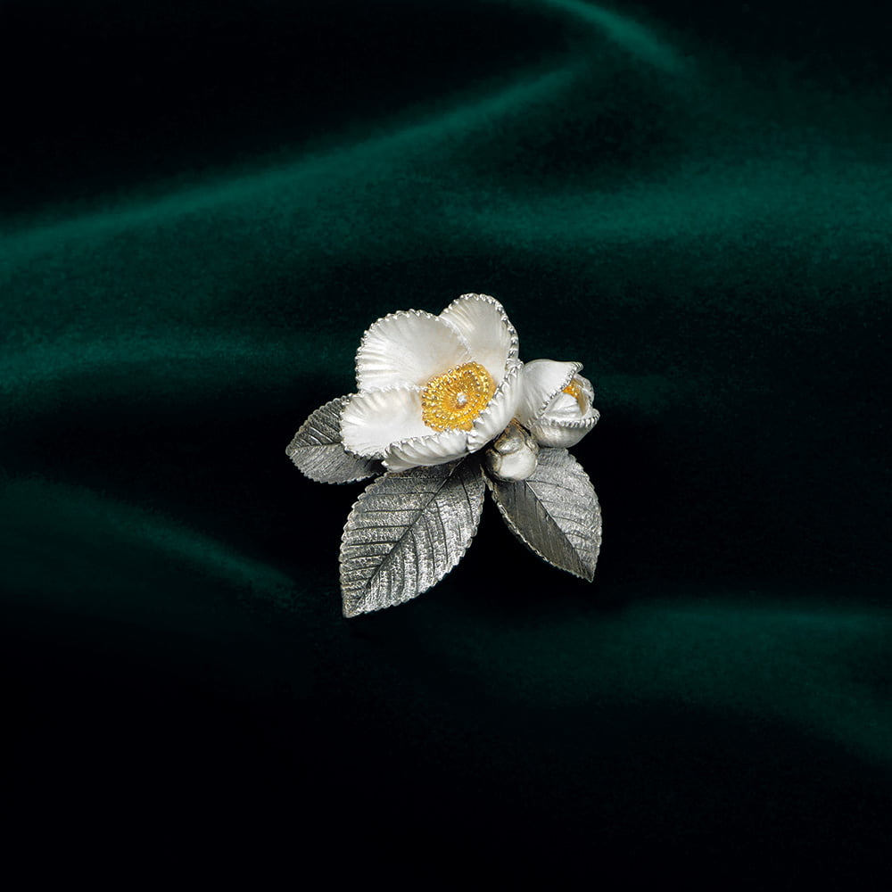 東京彫金「夏椿」