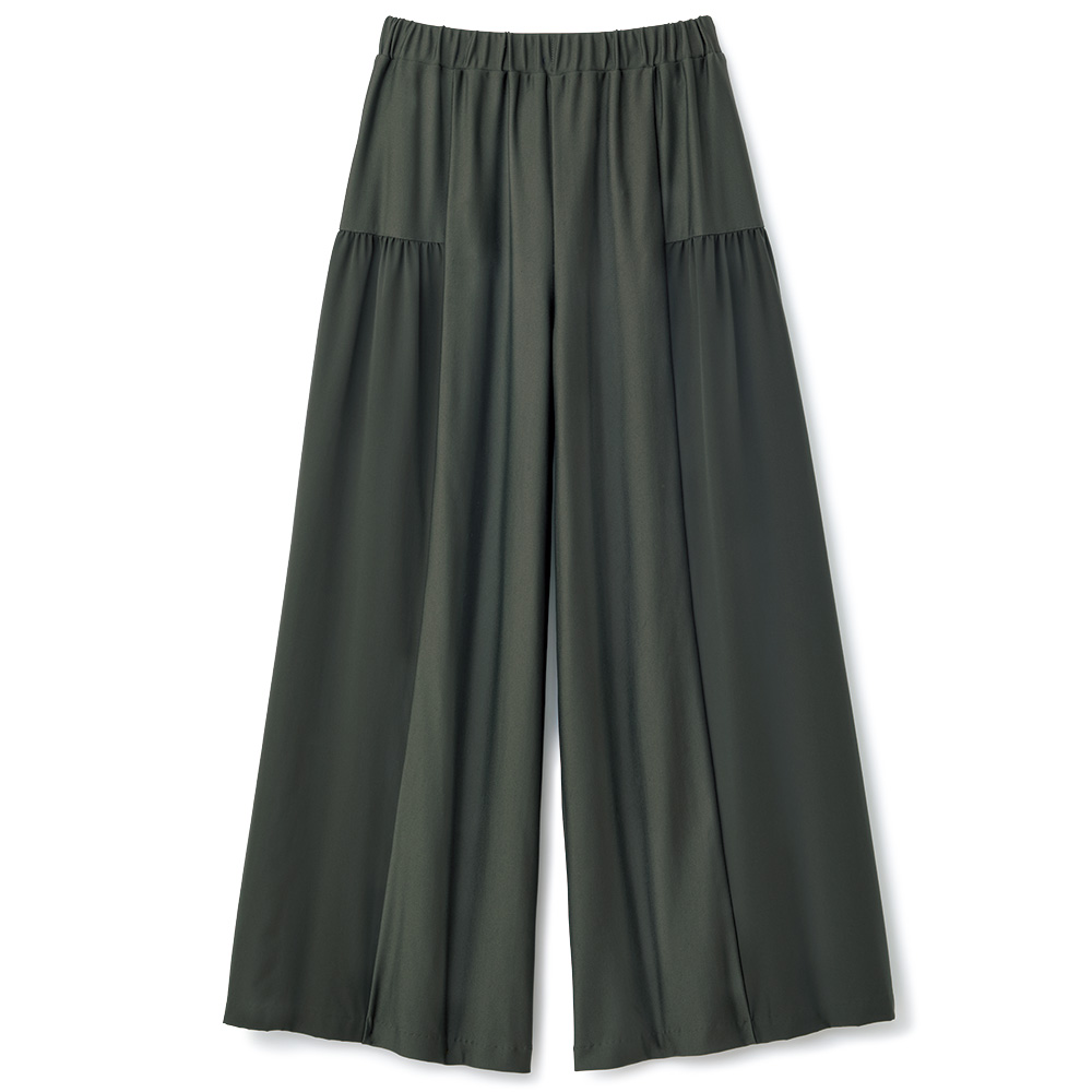 エアシルキー･サイド切り替えフレアーパンツ