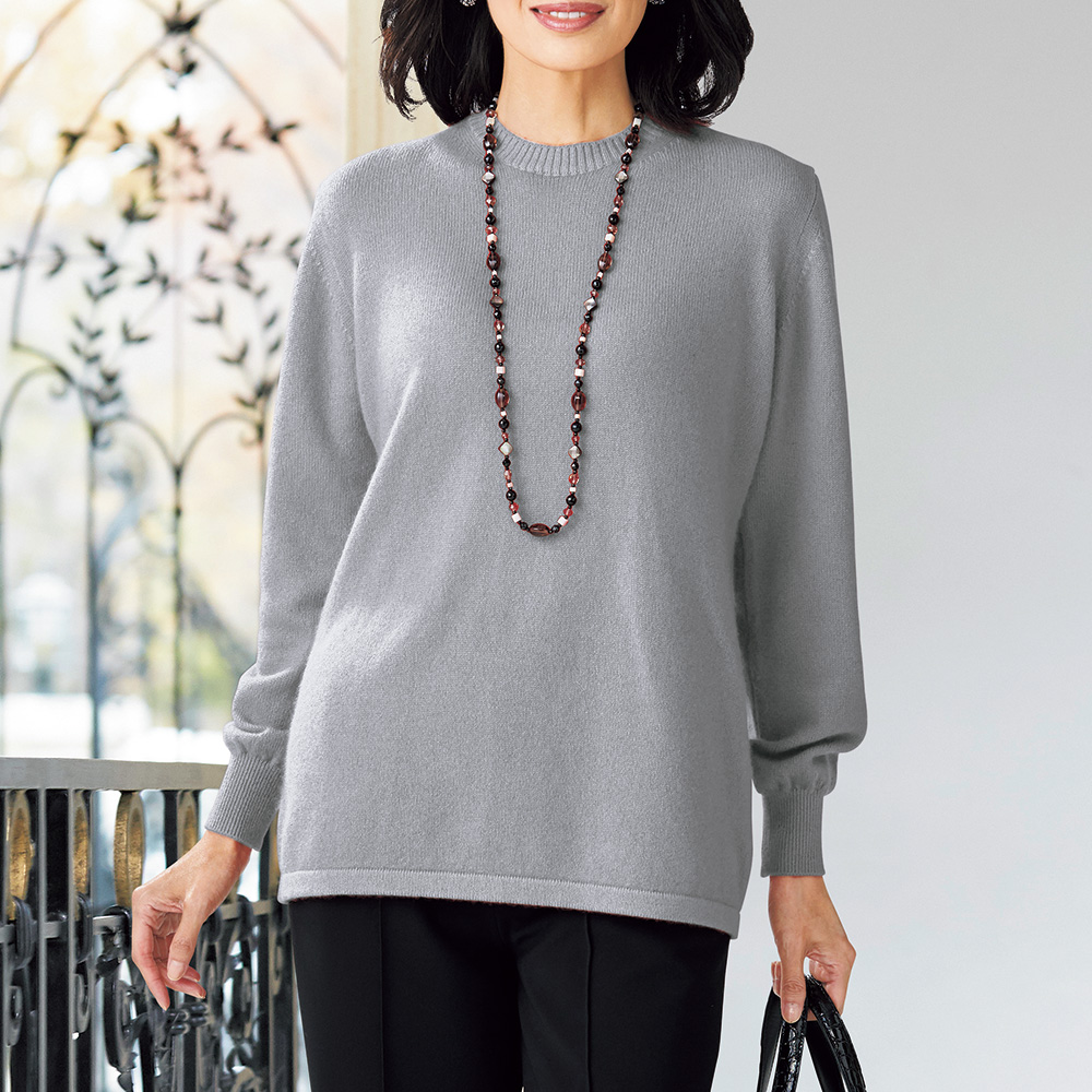 カシミヤクルーネックプルオーバー