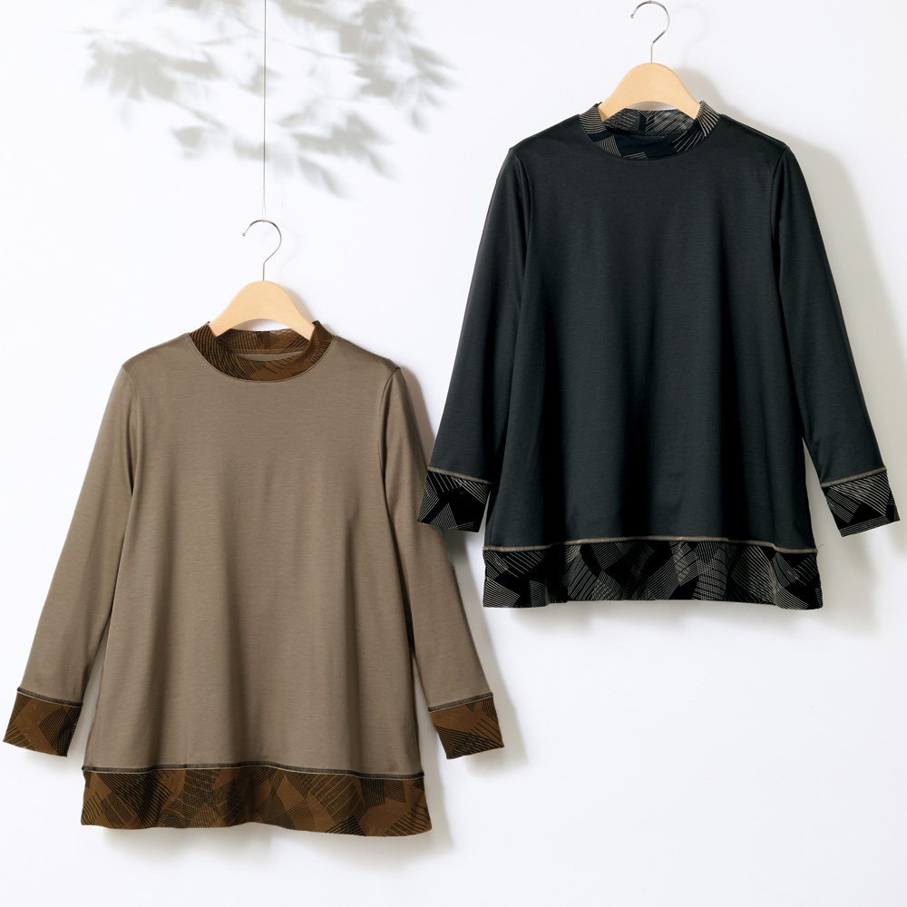 プリントチュール使いチュニック