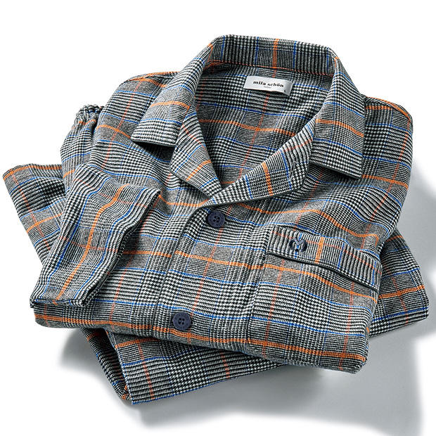 中空糸コットンネルチェックパジャマ