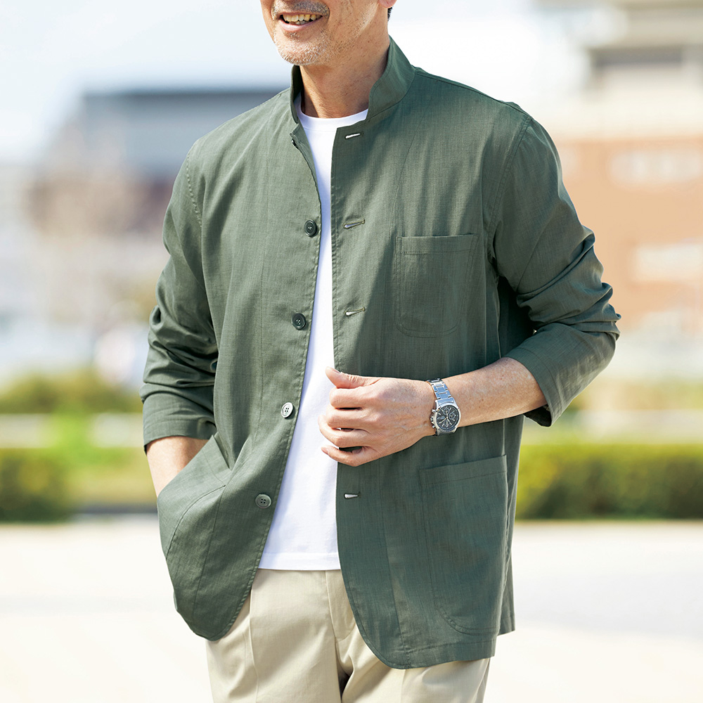 林田 マオカラー シャツジャケット ライトアップオンラインストア