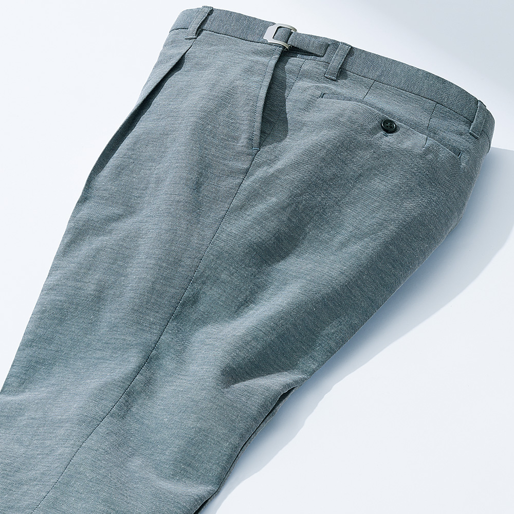 麻混･吸汗速乾･遮熱ストレッチスラックス