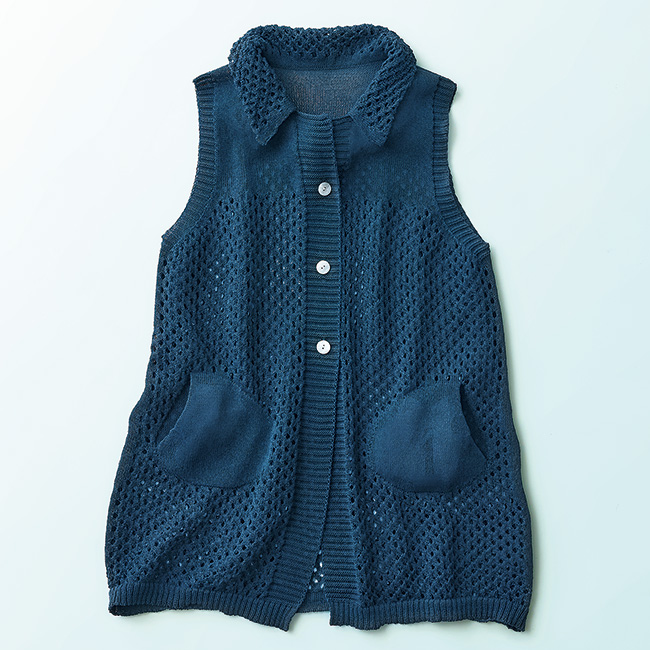 和紙混ニットベスト