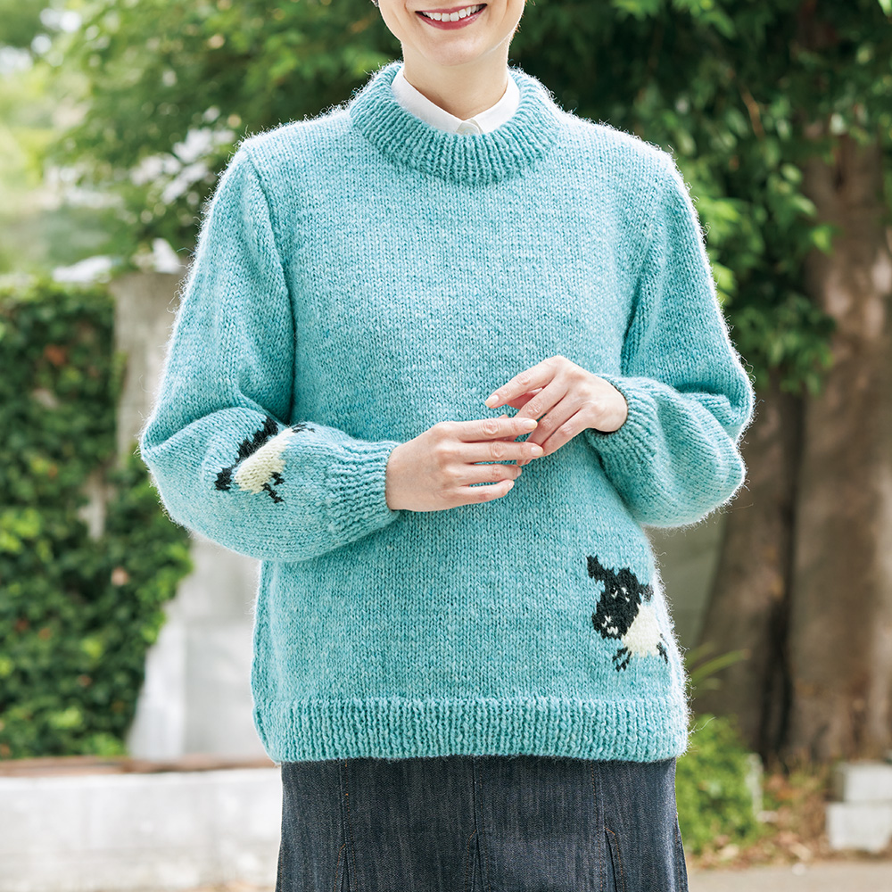 サフォークランド士別 ニット カーディガン セーター 総柄 北海道 人気