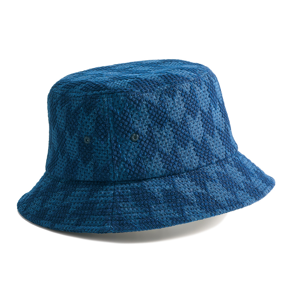 矢羽根柄・文様刺しバケットハット