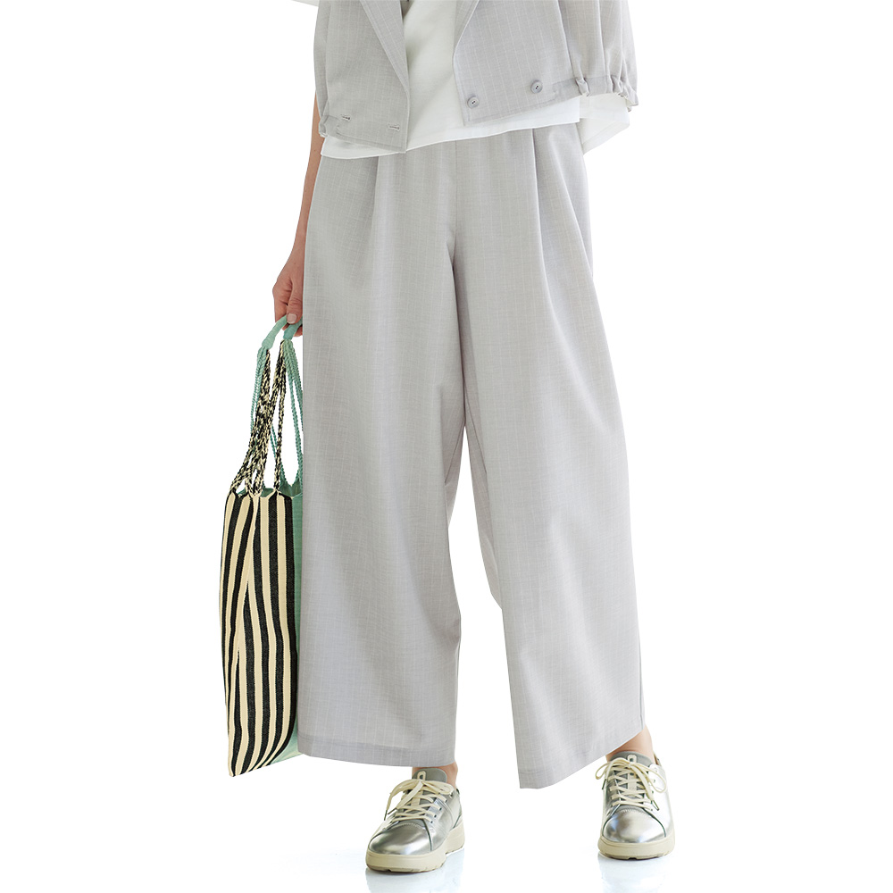 ピンストライプワイドパンツ