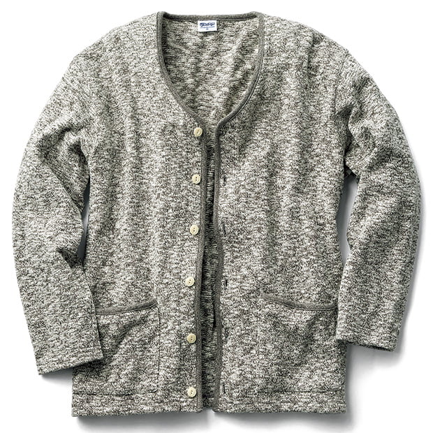 旧式編機のスラブオーガニック綿･カーディガン