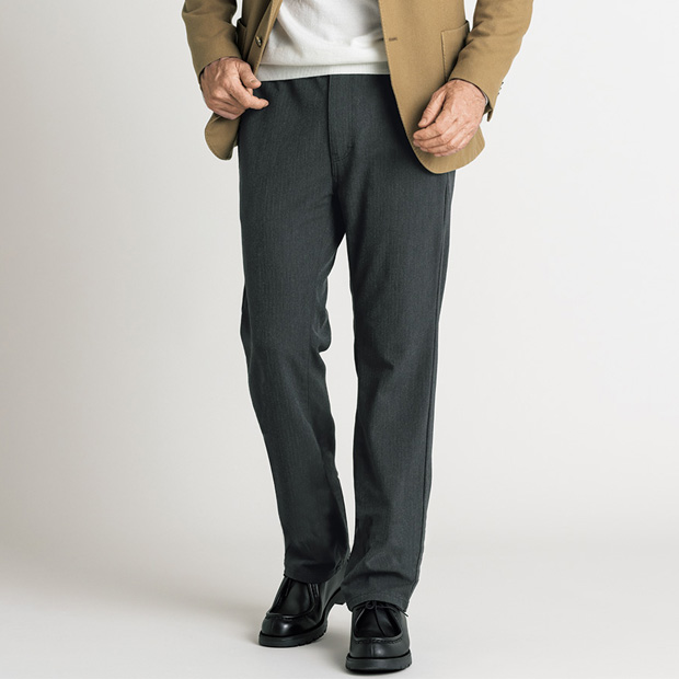 多機能らくあき･ソフトサーモヘリンボーンパンツ