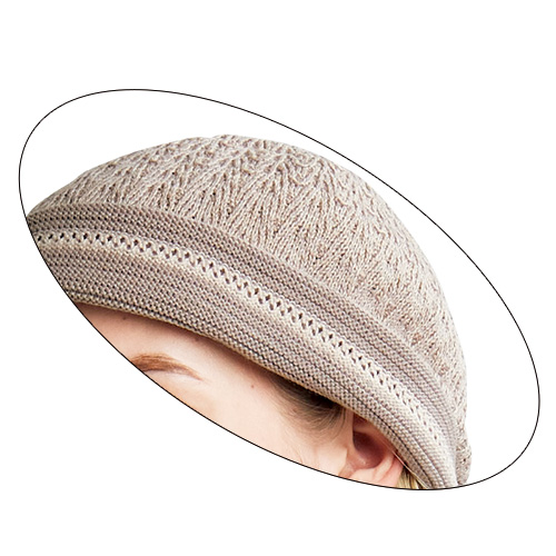 シルク混ニット帽子