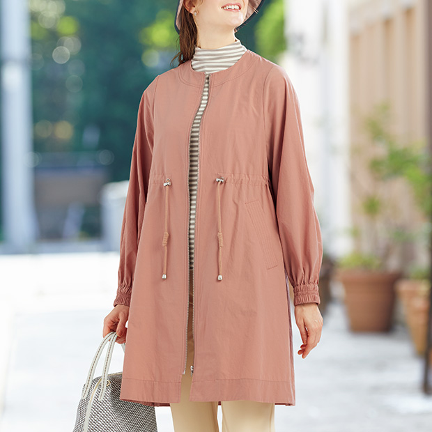 コットン混スプリングコート