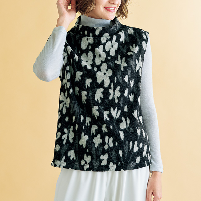 パイルジャカードモノトーンベスト