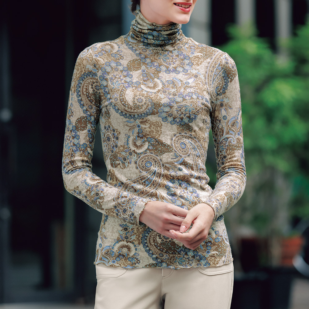 ウールガーゼプリントプルオーバー