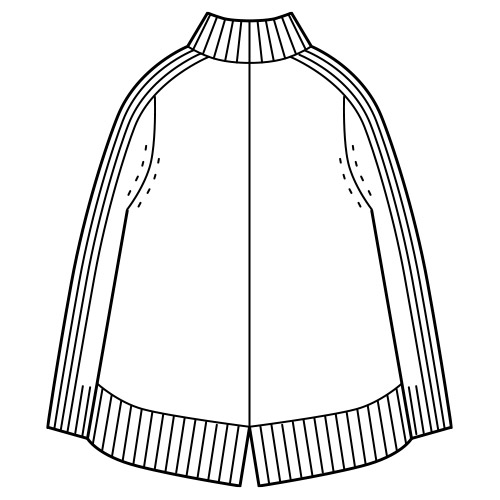 リブ使いカシミヤハイネックプルオーバー