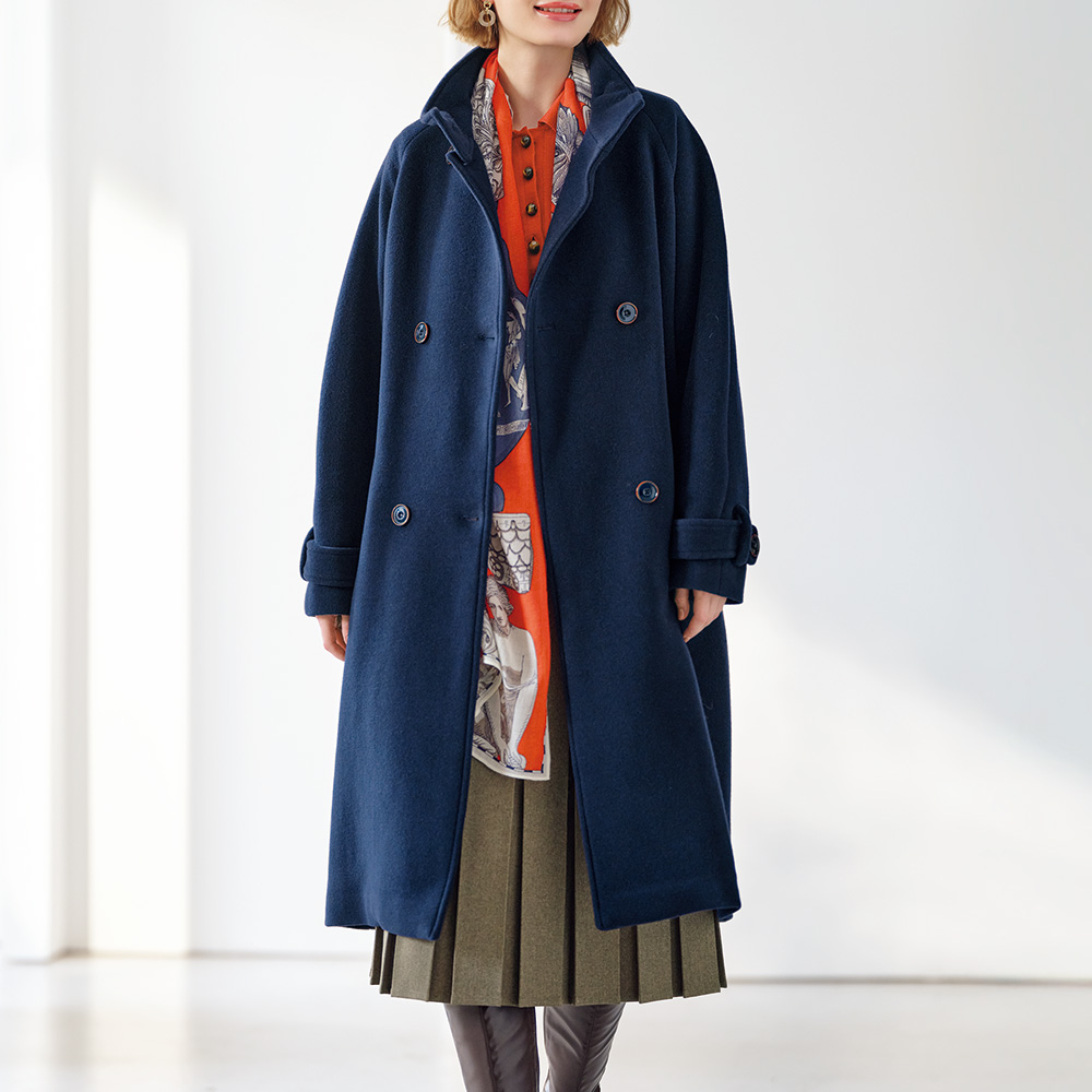 ウール混コート