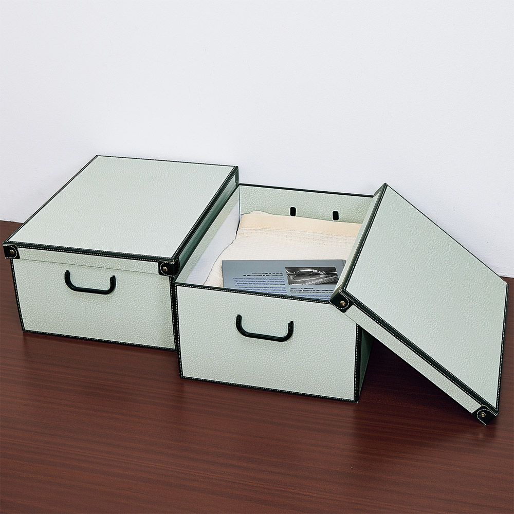 イタリア製ペーパー収納ボックス2個セット