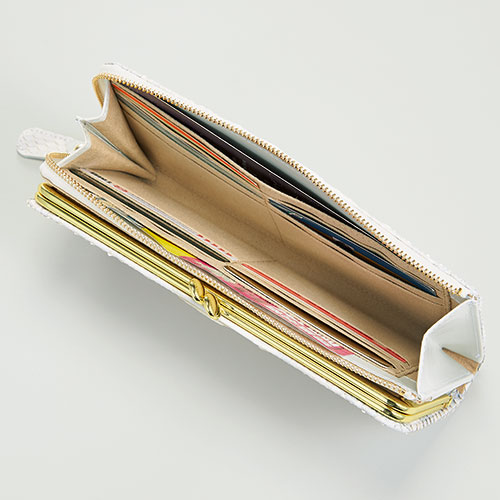 パイソンレザー･がま口長財布