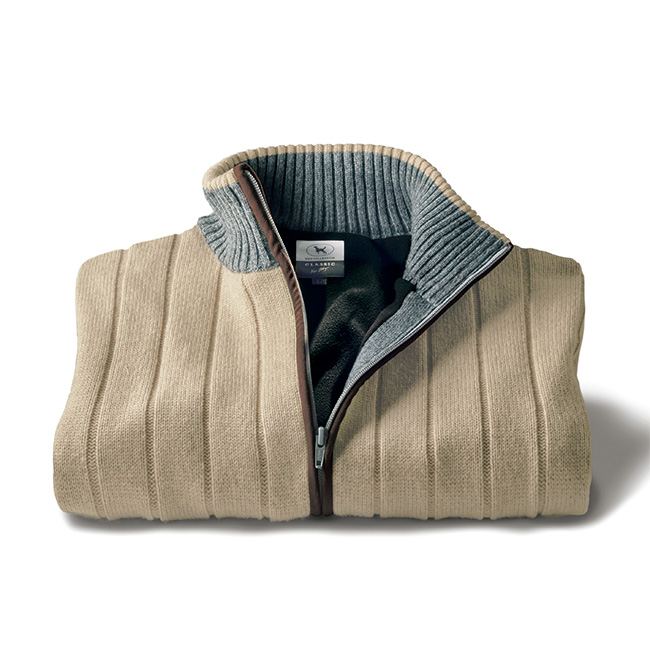 ウォッシャブルウール･ジップカーディガン