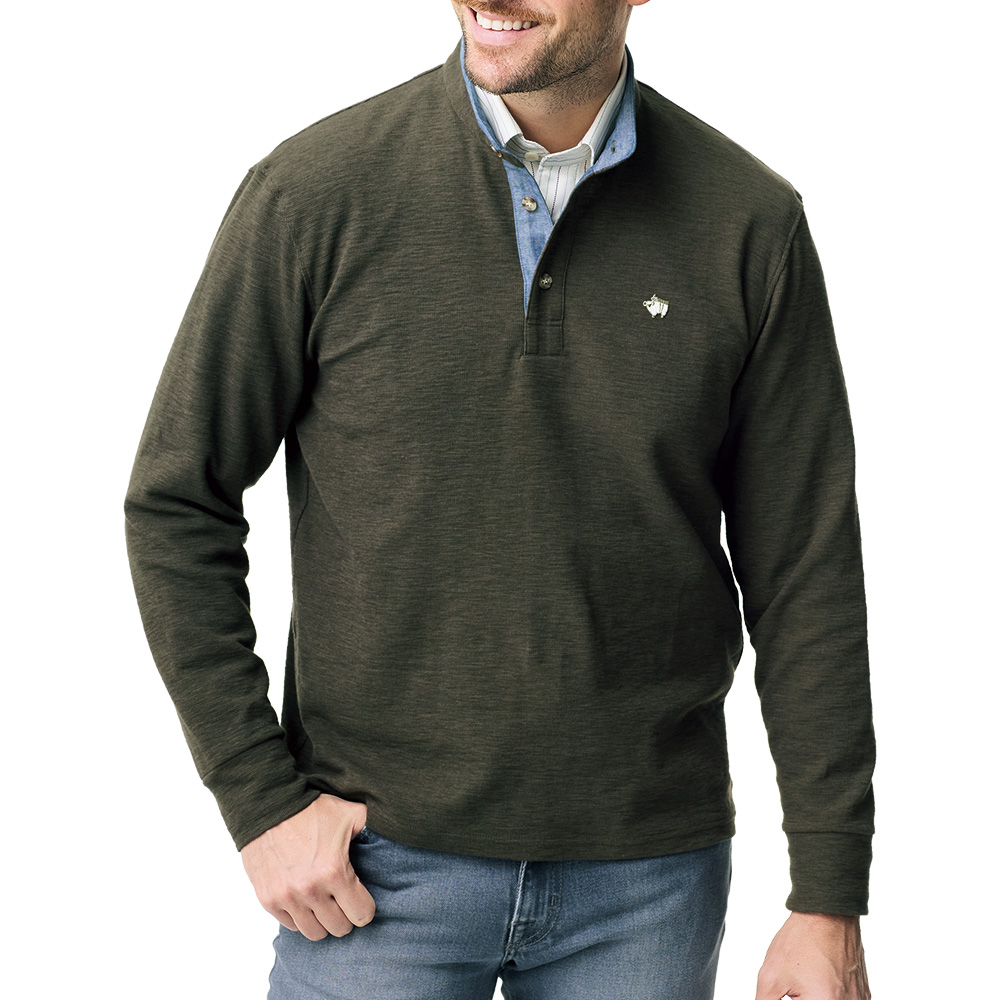 休日のスタンドカラー･長袖Tシャツ