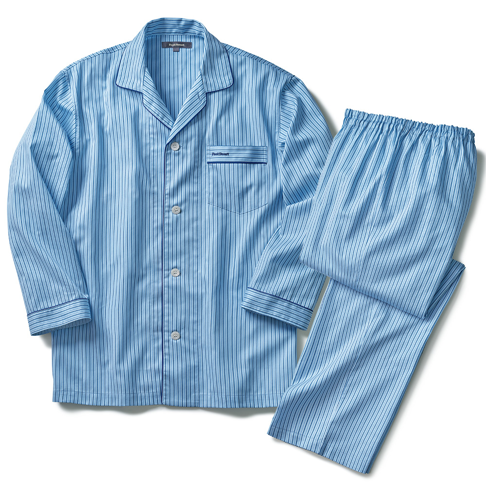 ストライプサテンテーラーパジャマ