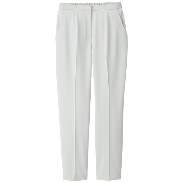 2ウェイストレッチ前開きテーパードパンツ