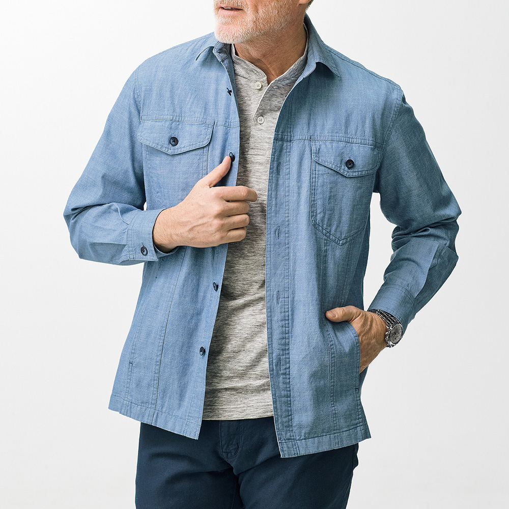 スラブダンガリー8ポケットジャケット