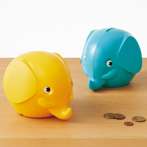 フィンランド製･ゾウの貯金箱／2個セット
