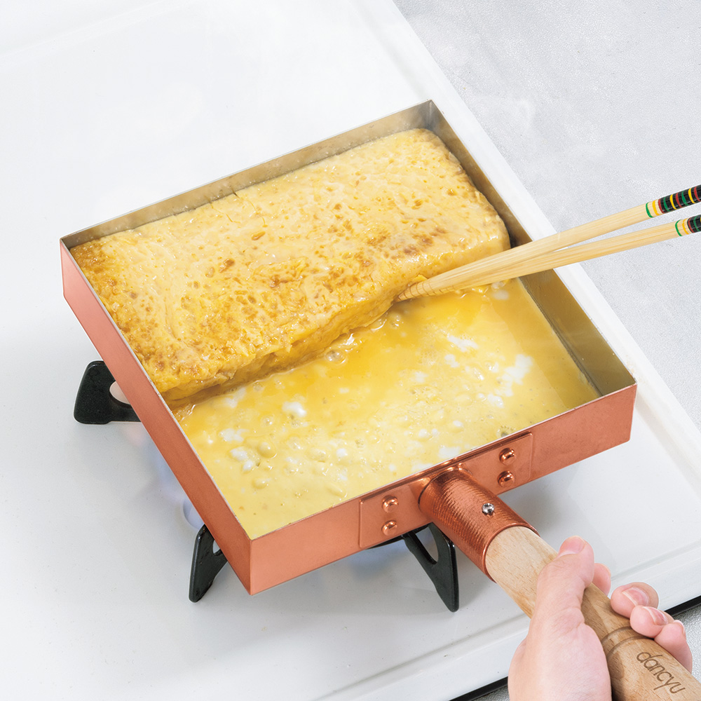 dancyu 純銅玉子焼 木蓋・磨き剤付 ダンチュウ 純銅玉子焼 木蓋付 18cm*18cm DA-37 ( 1個