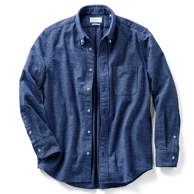 オーガニックコットン混･両面起毛シャツ