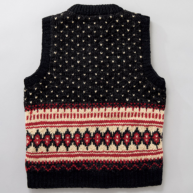 裏フリース･ヒマラヤ手編みベスト