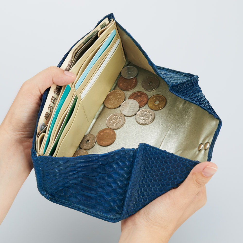 藍染めパイソン・ギャルソン長財布