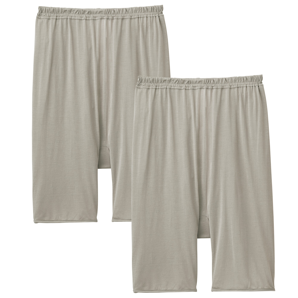 シルクゆったり三分丈スラックス下／2枚セット