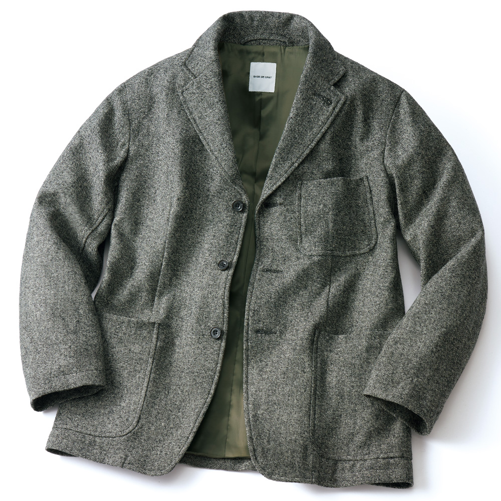 ウール混ツイードリラックスジャケット