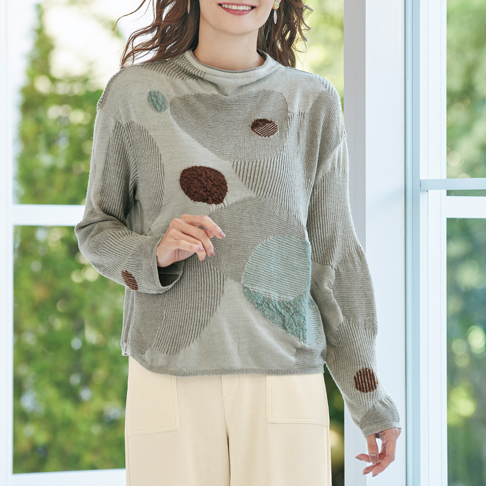 ジャカードプルオーバー