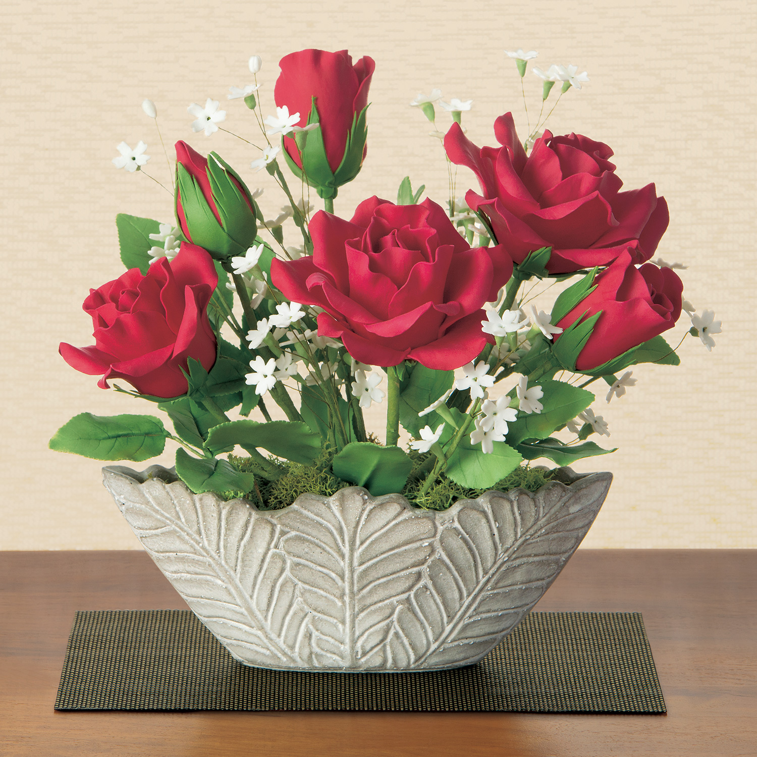 クレイアート根岸 クレイアート 粘土工芸 薔薇とカスミソウ ライトアップオンラインストア クレイアート根岸 クレイアート 粘土工芸 薔薇とカスミソウ ライトアップオンラインストア