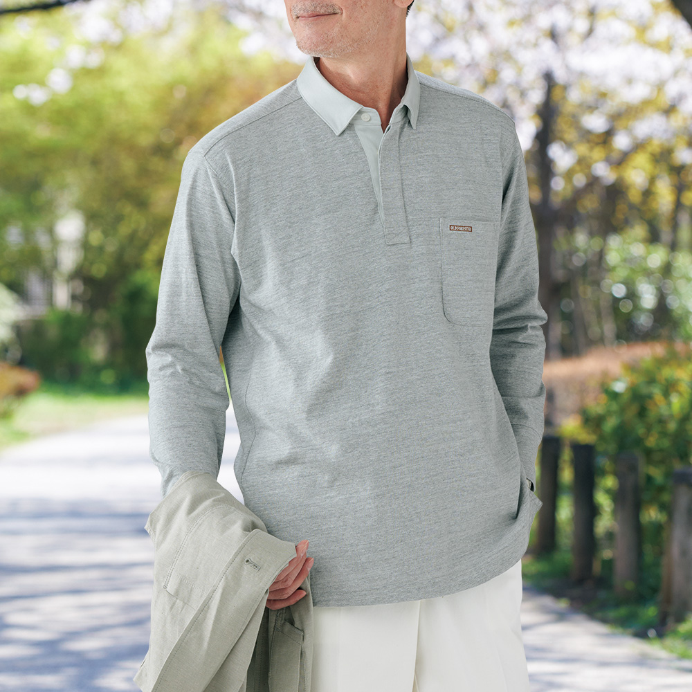 スラブ調度詰め天竺・大人のこだわりラガーシャツ