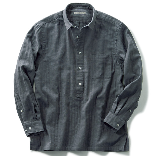 和ざらしダブルガーゼ･プルオーバーシャツ