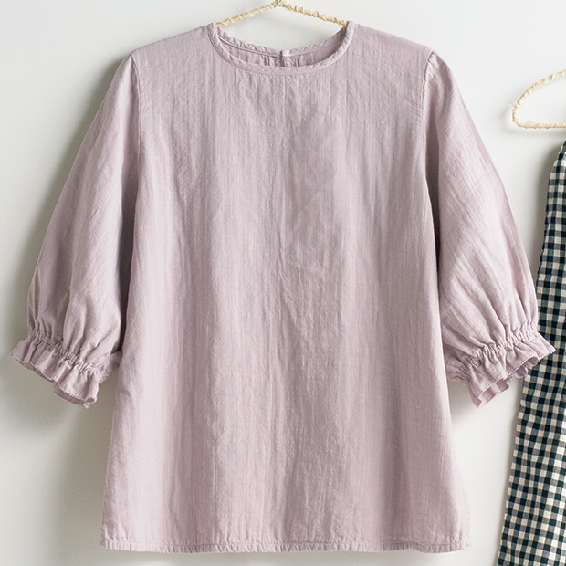 二重織ガーゼプルオーバー