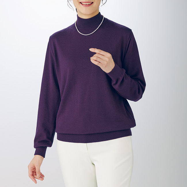 エクストラファインメリノ･モックネックセーター