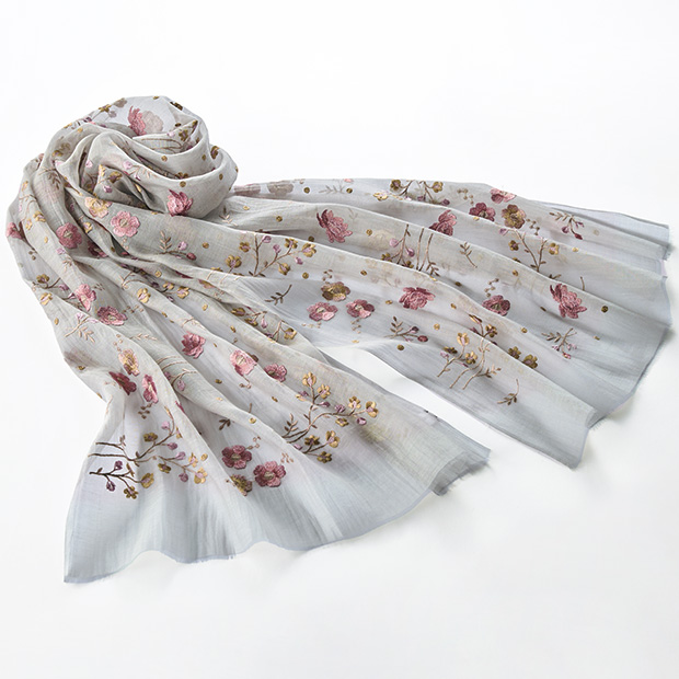 コットンシルクストール／フラワー