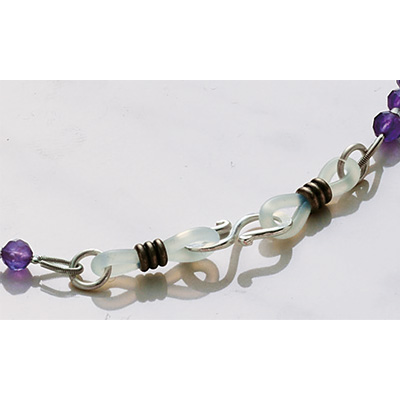 ネックレスにもなる天然石グラスチェーン