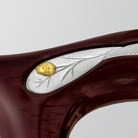 4折調整式ステッキ「金ラメレース」／てんとうむし