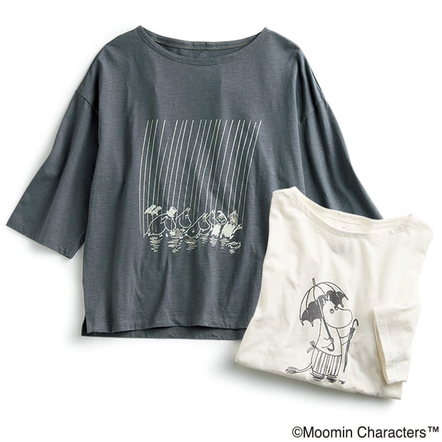 オーガニックコットンムーミンTシャツ／2色セット